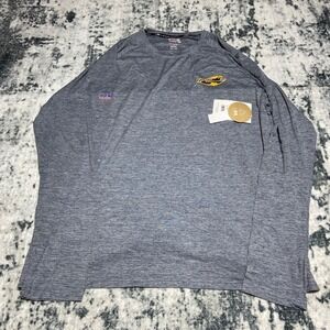 MSX Michael Strahan USFL Michigan Panthers Long Sleeve Shirt Gray XXL New